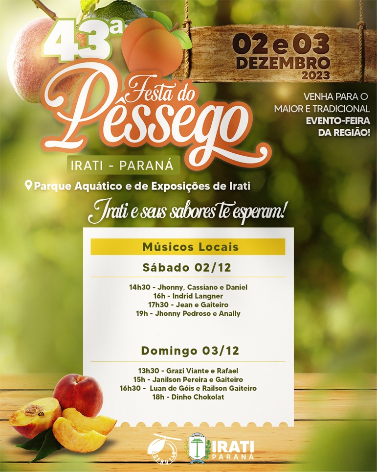 Artistas locais se apresentam durante festa do pêssego