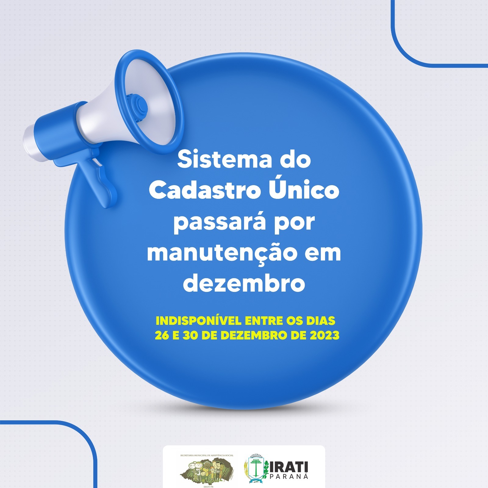 Sistema do Cadastro Único passará por manutenção em dezembro