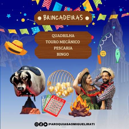 Festa Junina na paróquia São Miguel dia 08 de Junho